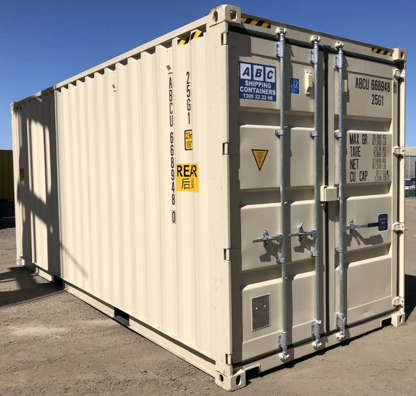 Outside of a grade 10 20ft shipping container